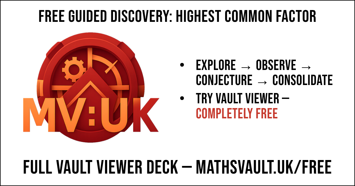 Free discovery lesson: Highest Common Factor (Vault Viewer) — preview